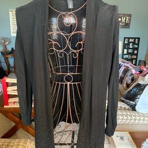 Black cardigan with jewels on bottom